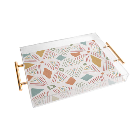 Viviana Gonzalez Playful Geometrics 2 Acrylic Tray
