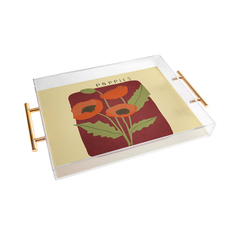 Viviana Gonzalez Poppies 02 Acrylic Tray