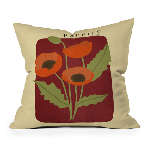 Viviana Gonzalez Poppies 02 Outdoor Throw Pillow