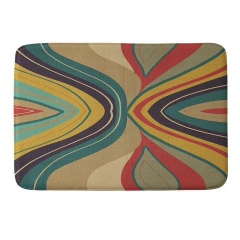 Viviana Gonzalez Psychedelic colorful love Memory Foam Bath Mat