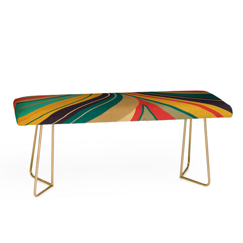 Viviana Gonzalez Psychedelic colorful love Bench
