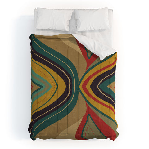 Viviana Gonzalez Psychedelic colorful love Comforter