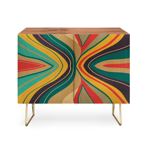 Viviana Gonzalez Psychedelic colorful love Credenza