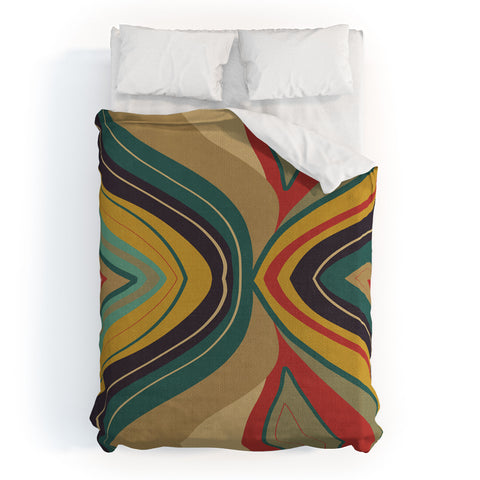 Viviana Gonzalez Psychedelic colorful love Duvet Cover