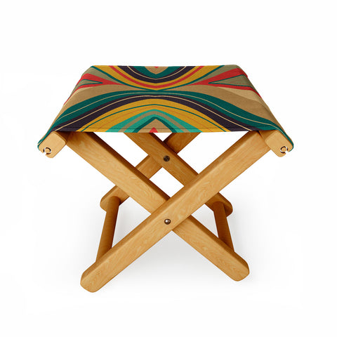 Viviana Gonzalez Psychedelic colorful love Folding Stool