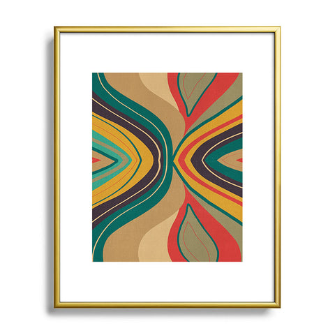 Viviana Gonzalez Psychedelic colorful love Metal Framed Art Print