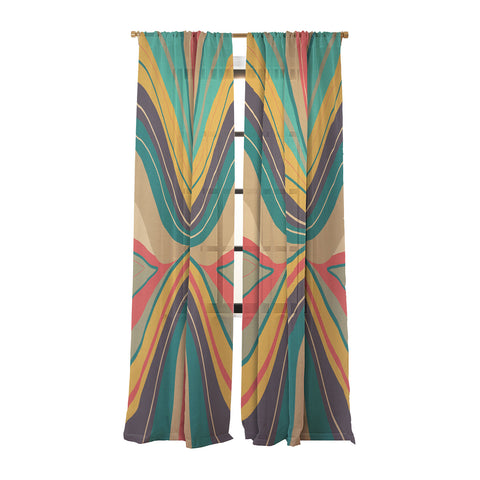 Viviana Gonzalez Psychedelic colorful love Sheer Non Repeat