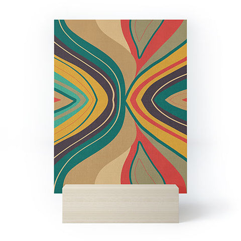 Viviana Gonzalez Psychedelic colorful love Mini Art Print