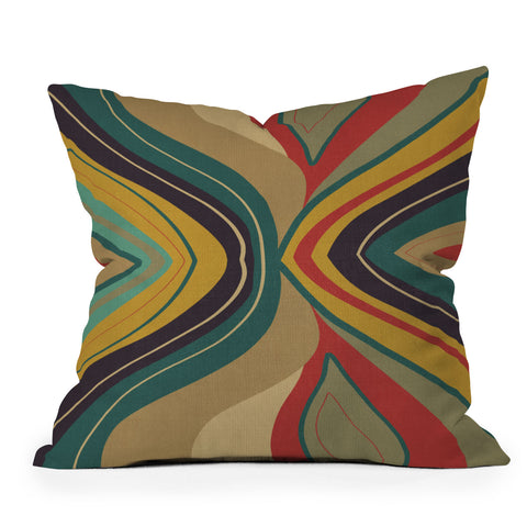 Viviana Gonzalez Psychedelic colorful love Throw Pillow
