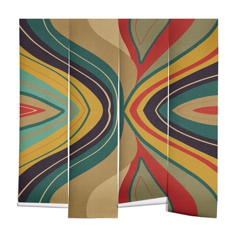 Viviana Gonzalez Psychedelic colorful love Wall Mural