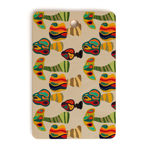 Viviana Gonzalez Psychedelic trees Cutting Board Rectangle