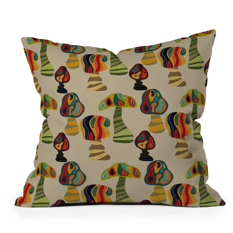 Viviana Gonzalez Psychedelic trees Throw Pillow