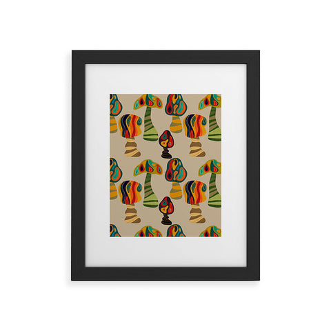 Viviana Gonzalez Psychedelic trees Framed Art Print