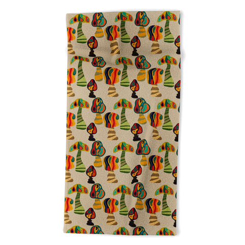 Viviana Gonzalez Psychedelic trees Beach Towel