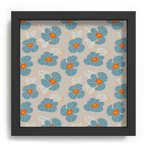 Viviana Gonzalez Psychedelic Wild Flowers Recessed Framing Square