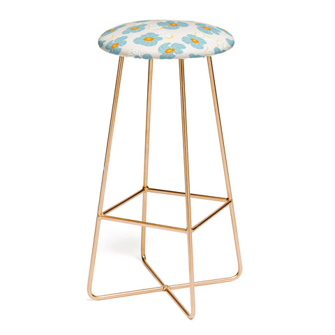 Viviana Gonzalez Psychedelic Wild Flowers Bar Stool