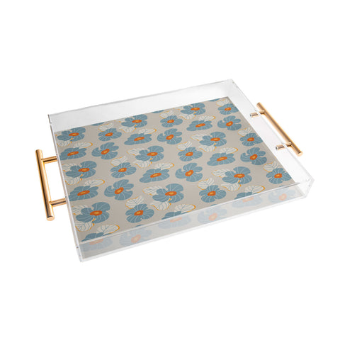 Viviana Gonzalez Psychedelic Wild Flowers Acrylic Tray