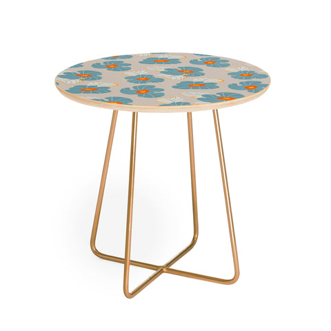 Viviana Gonzalez Psychedelic Wild Flowers Round Side Table