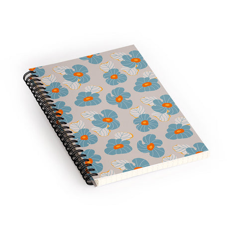 Viviana Gonzalez Psychedelic Wild Flowers Spiral Notebook