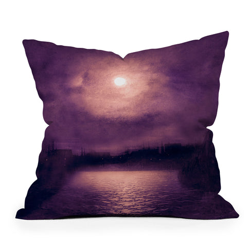 Viviana Gonzalez Purple Sunset Outdoor Throw Pillow