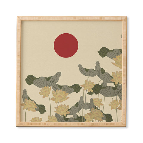 Viviana Gonzalez Red Sunset japan Framed Wall Art