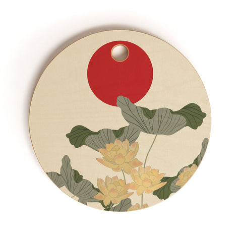 Viviana Gonzalez Red Sunset japan Cutting Board Round