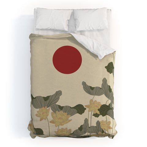 Viviana Gonzalez Red Sunset japan Duvet Cover