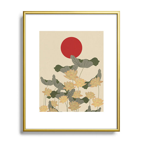 Viviana Gonzalez Red Sunset japan Metal Framed Art Print