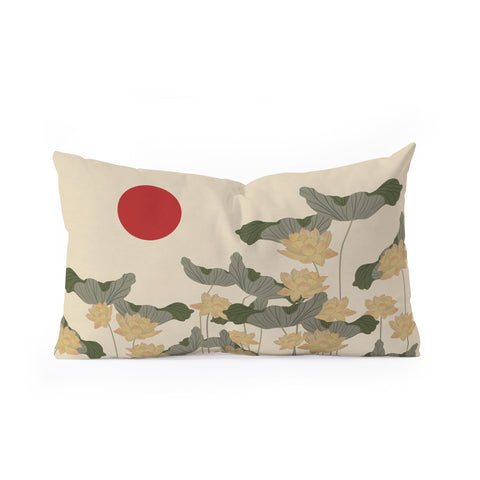 Viviana Gonzalez Red Sunset japan Oblong Throw Pillow