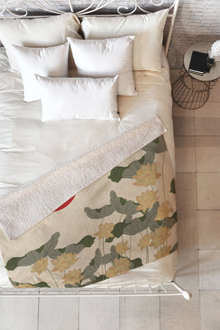 Viviana Gonzalez Red Sunset japan Fleece Throw Blanket