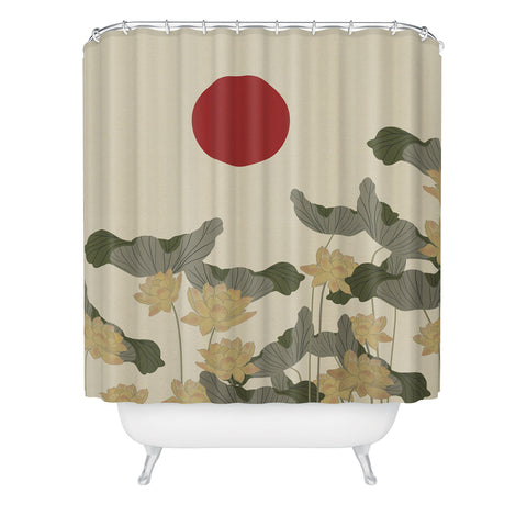 Viviana Gonzalez Red Sunset japan Shower Curtain