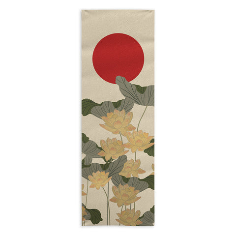 Viviana Gonzalez Red Sunset japan Yoga Towel