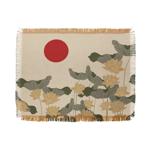 Viviana Gonzalez Red Sunset japan Throw Blanket