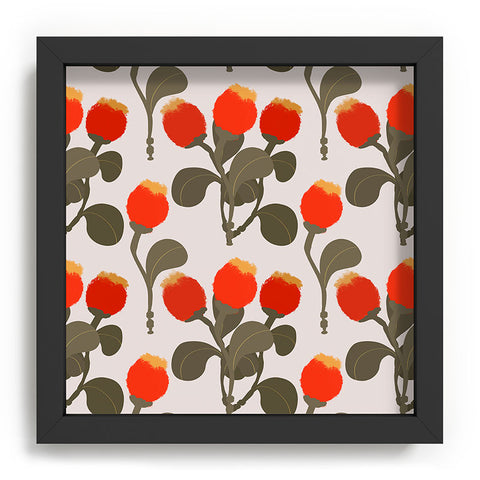 Viviana Gonzalez Red WildFlowers Recessed Framing Square