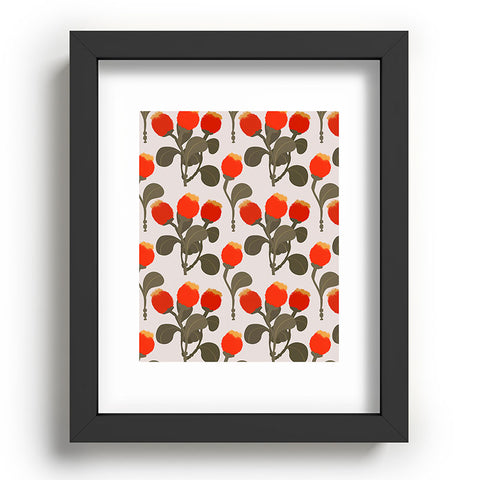 Viviana Gonzalez Red WildFlowers Recessed Framing Rectangle