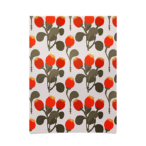 Viviana Gonzalez Red WildFlowers Poster