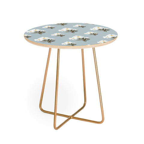 Viviana Gonzalez Retro Daisies Round Side Table