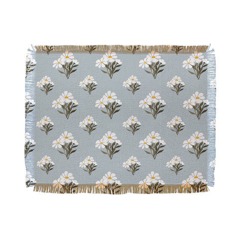 Viviana Gonzalez Retro Daisies Throw Blanket