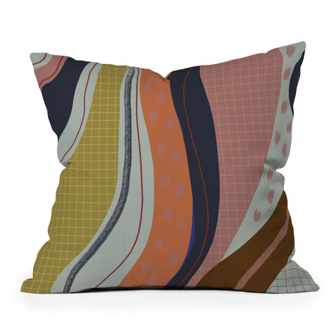 Viviana Gonzalez Retro Fusion 01 Outdoor Throw Pillow