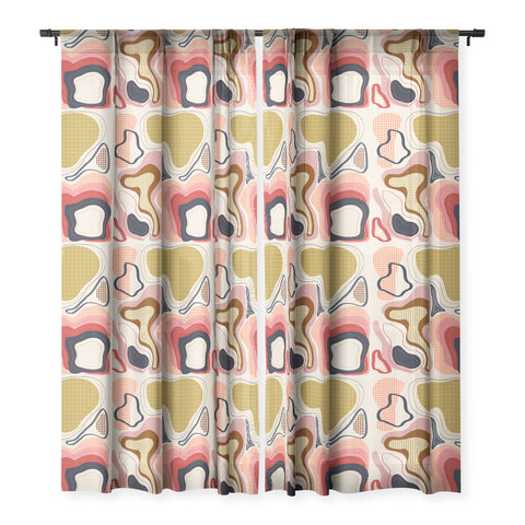 Viviana Gonzalez Retro Fusion 02 Sheer Window Curtain