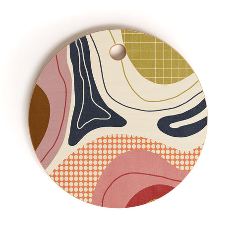 Viviana Gonzalez Retro Fusion 02 Cutting Board Round