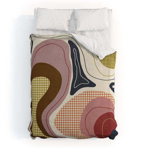Viviana Gonzalez Retro Fusion 02 Duvet Cover