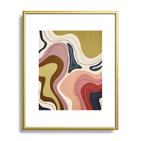 Viviana Gonzalez Retro Fusion 02 Metal Framed Art Print