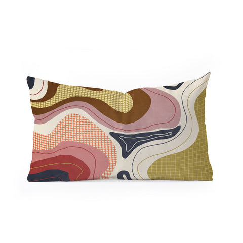 Viviana Gonzalez Retro Fusion 02 Oblong Throw Pillow