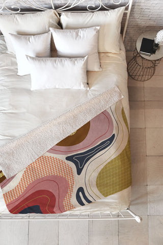Viviana Gonzalez Retro Fusion 02 Fleece Throw Blanket