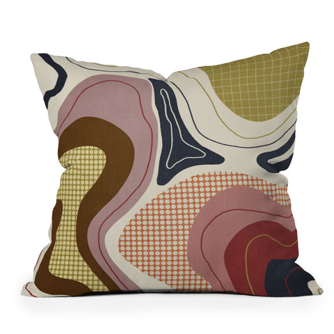Viviana Gonzalez Retro Fusion 02 Throw Pillow