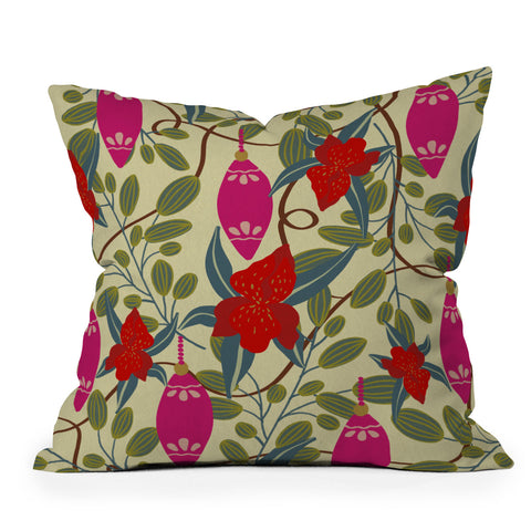 Viviana Gonzalez Retro kitsch 01 Throw Pillow