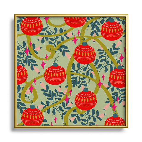 Viviana Gonzalez Retro kitsch 02 Square Metal Framed Art Print