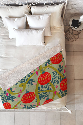 Viviana Gonzalez Retro kitsch 02 Fleece Throw Blanket