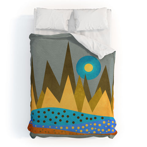 Viviana Gonzalez Retro Landscape I Duvet Cover